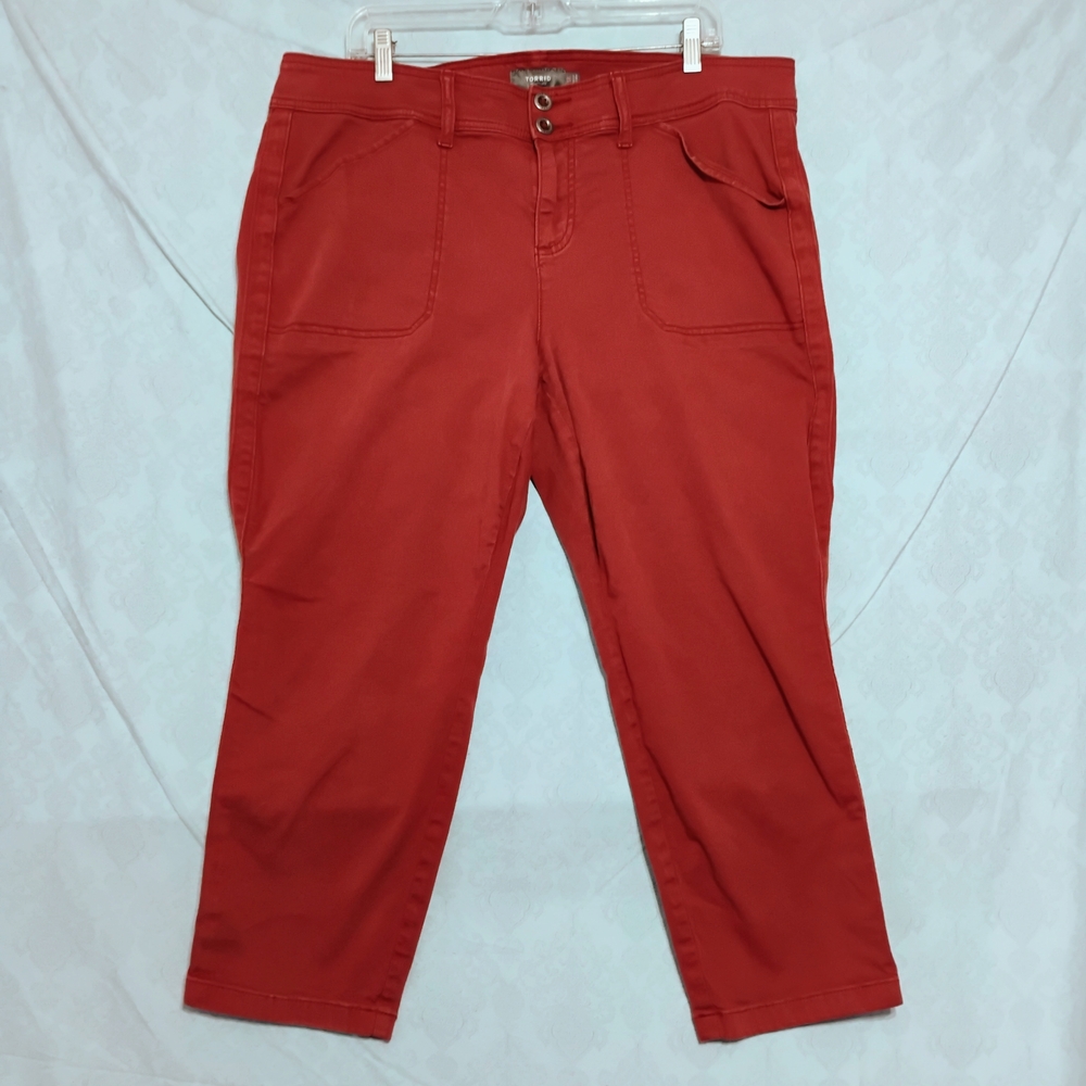Burnt Orange Cropped Pants